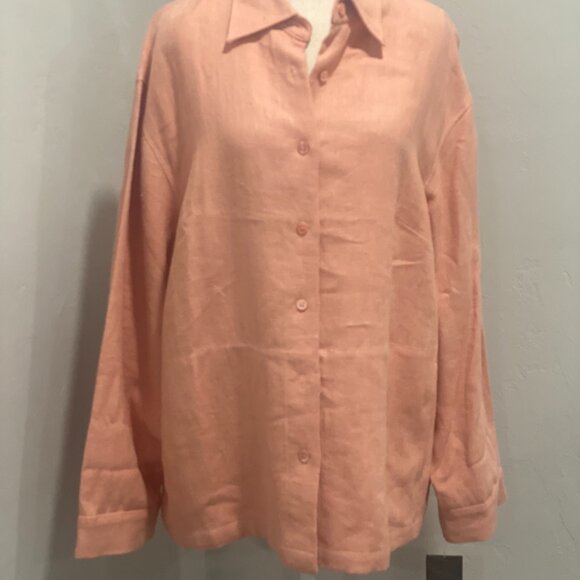 NWT Finity Naturals 2X Coral Button Up - Picture 5 of 9